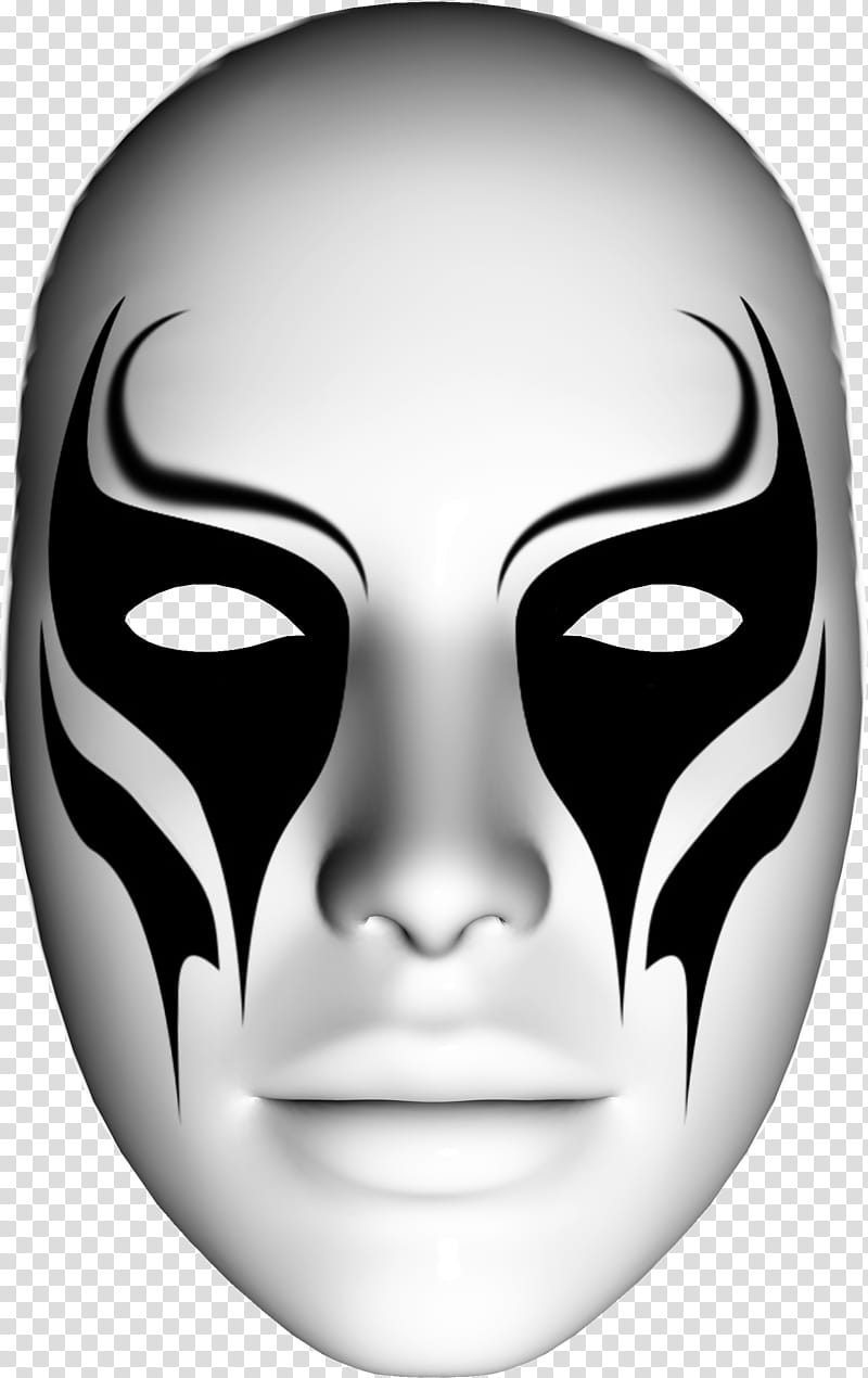 White And Black Face Mask Transparent Background Png Clipart