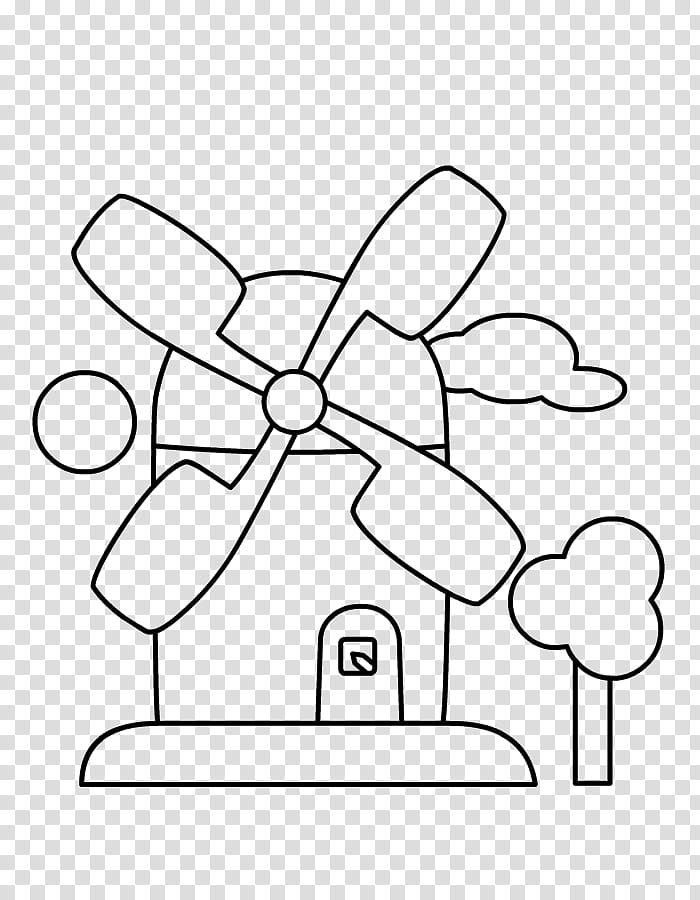 Book Silhouette, Drawing, Windmill, Coloring Book, Line Art, Turbine, Painting, White transparent background PNG clipart