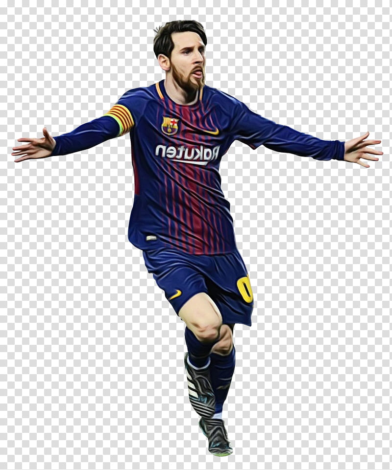 Messi, Watercolor, Paint, Wet Ink, Fc Barcelona, Argentina National Football Team, Uefa Champions League, Sports transparent background PNG clipart