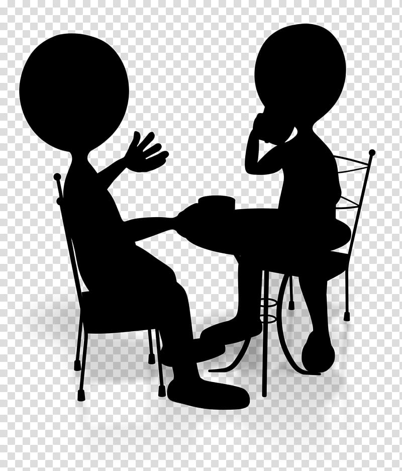 Public Relations Conversation, Chair, Human, Behavior, Sitting, Cartoon, Furniture, Silhouette transparent background PNG clipart