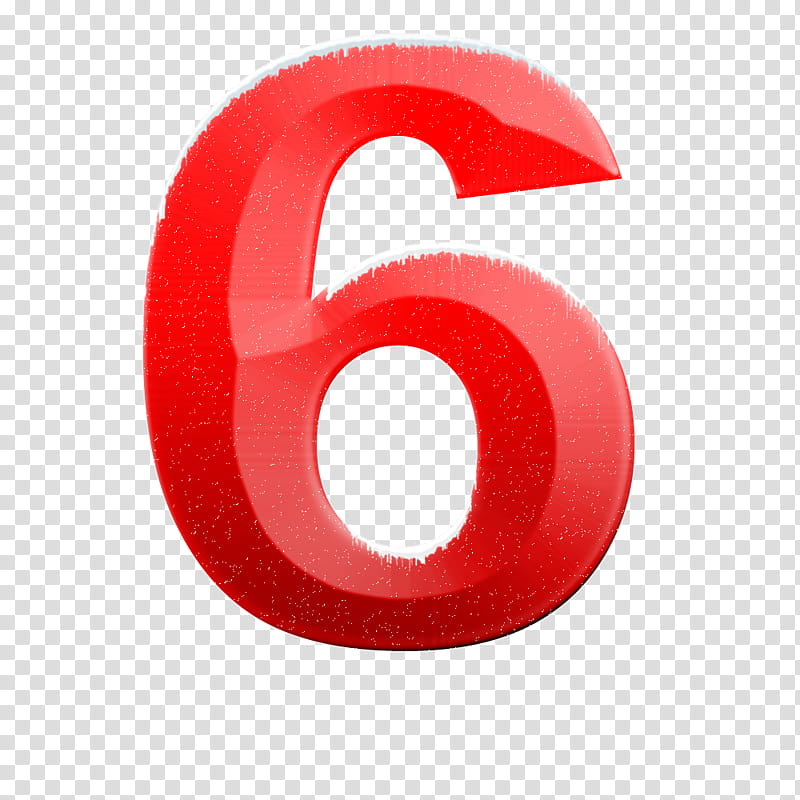 Number 6 transparent background PNG cliparts free download