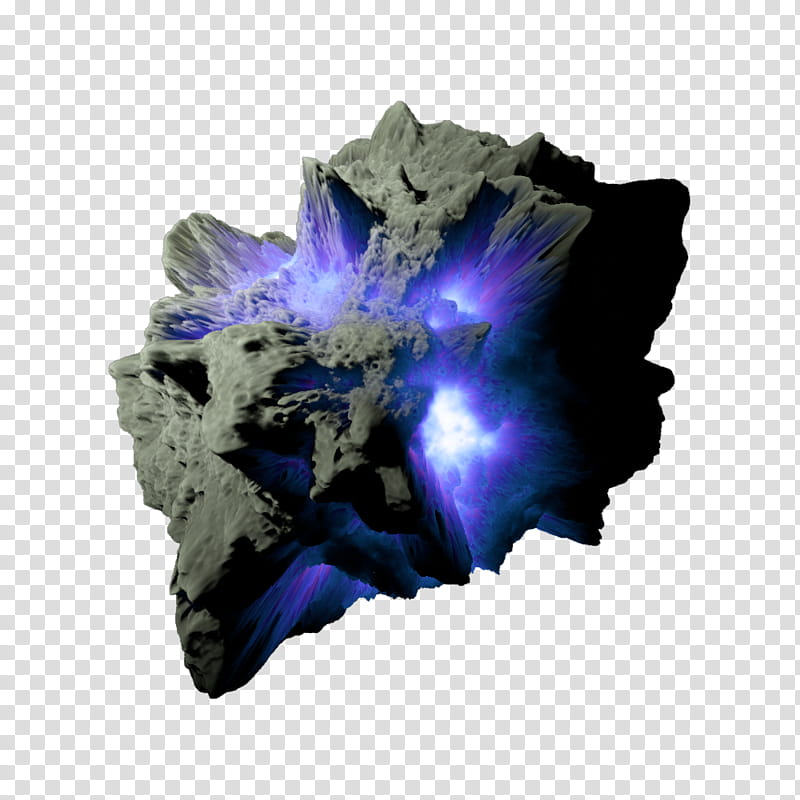 Asteroid Meteor Purple Space, gray and blue stone illustration transparent background PNG clipart