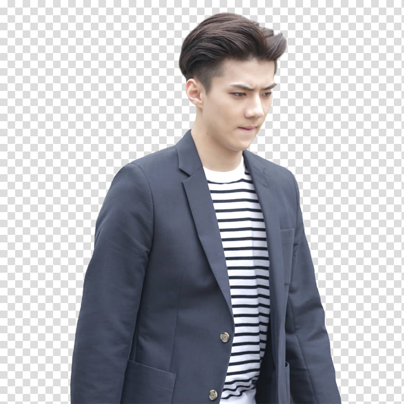 Sehun, man looking downward transparent background PNG clipart