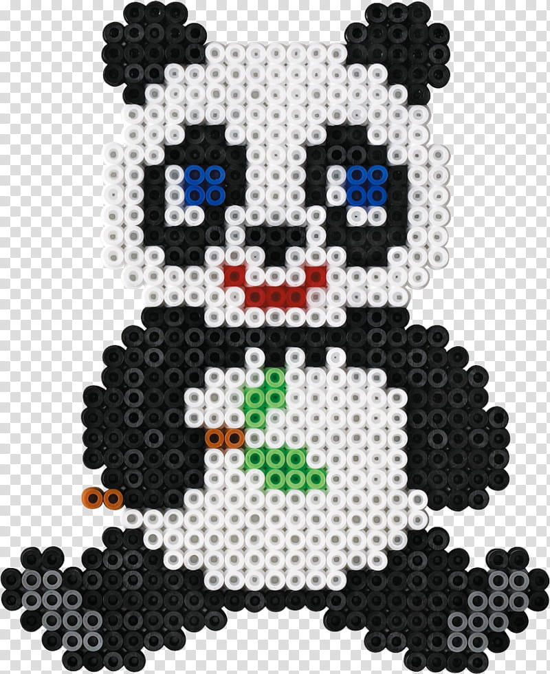 Bear, Giant Panda, Bead, Hama Beads, Animal, Perler Beads, Hama Perler Opbevaringplader 07, Toy transparent background PNG clipart