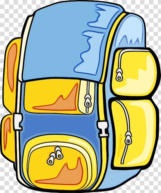 Backpack, Watercolor, Paint, Wet Ink, Bag, Healthy Back Bag, Backpack, Drawing transparent background PNG clipart