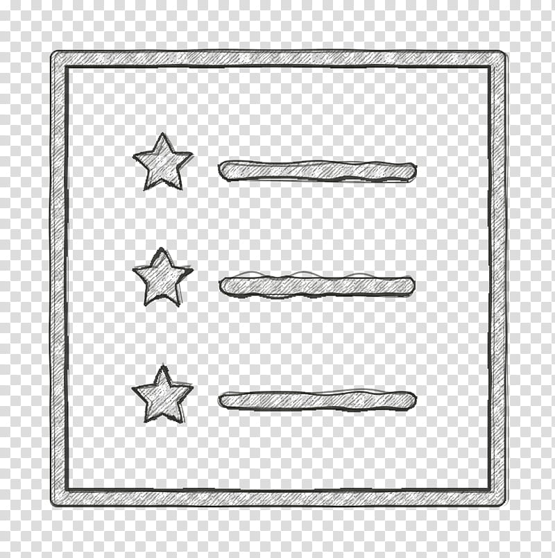 Essential Set icon List icon, Line, Line Art, Rectangle transparent background PNG clipart