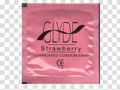 AESTHETIC GRUNGE, sealed Glyde strawberry condom transparent background PNG clipart