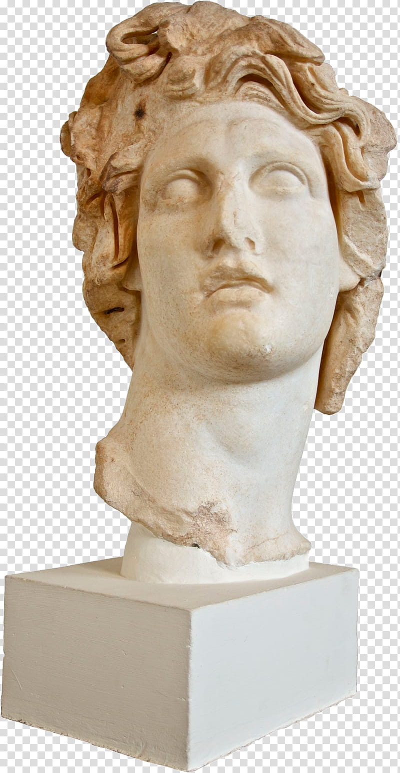 V a p o r w a v e, renaissance head bust transparent background PNG clipart