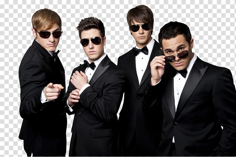 BIG TIME RUSH, four group of men transparent background PNG clipart