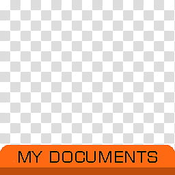 Aurora simple dock icons, MY DOCUMENTS, orange background with my documents text overlay transparent background PNG clipart