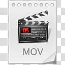 VannillA Cream Icon Set, MOV, movie clapper mov file transparent background PNG clipart