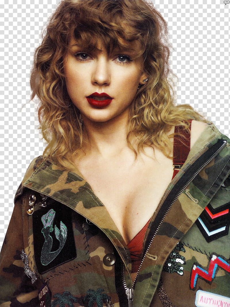 Taylor Swift, Taylor Swift wearing brown and green camouflage zip-up jacket transparent background PNG clipart