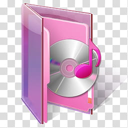 Vista Style RTM Pink Icon, My Music Folder transparent background PNG clipart
