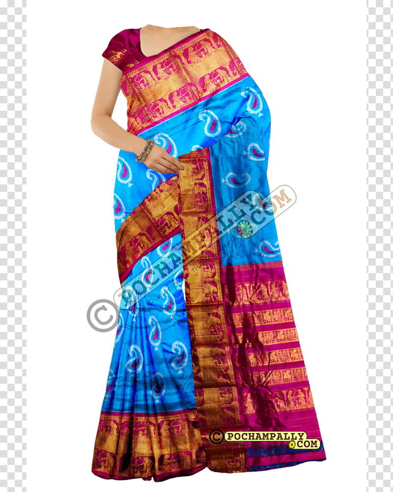 Saree, Bhoodan Pochampally, Zari, Silk, Kanchipuram, Uppada, Sari, Pochampally Saree transparent background PNG clipart