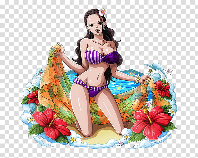 The hat violet Nico Robin in One Piece