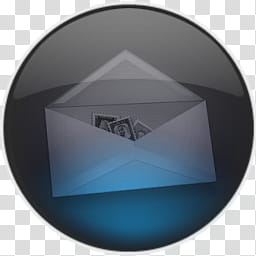 Inner Blue Circle, envelope transparent background PNG clipart
