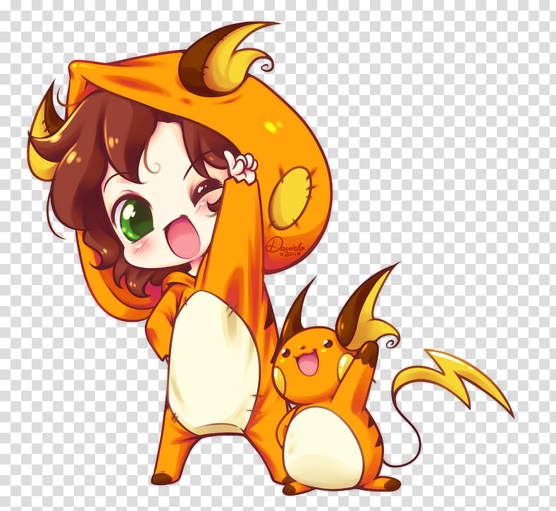 Friends Mei and Raichu, Pokemon characters transparent background PNG clipart