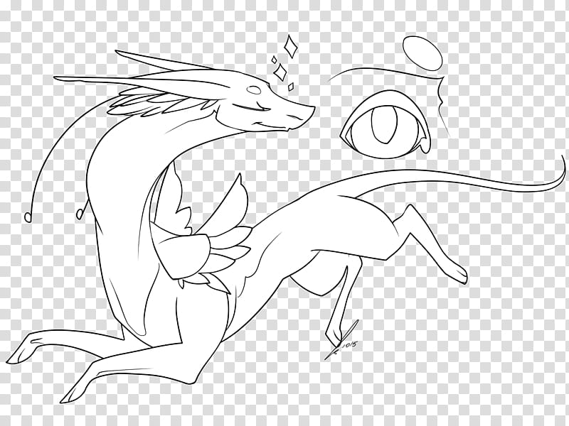 Fantasy Dragon  Lines NPF, white -legged creature art transparent background PNG clipart