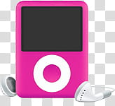 iPod classic for CAD, pink music player illustration transparent background PNG clipart