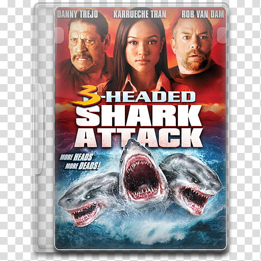 Movie Icon Mega , -Headed Shark Attack, -Headed shark Attack movie case transparent background PNG clipart
