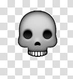 ANOTHER EMOJI, gray skull emoji transparent background PNG clipart