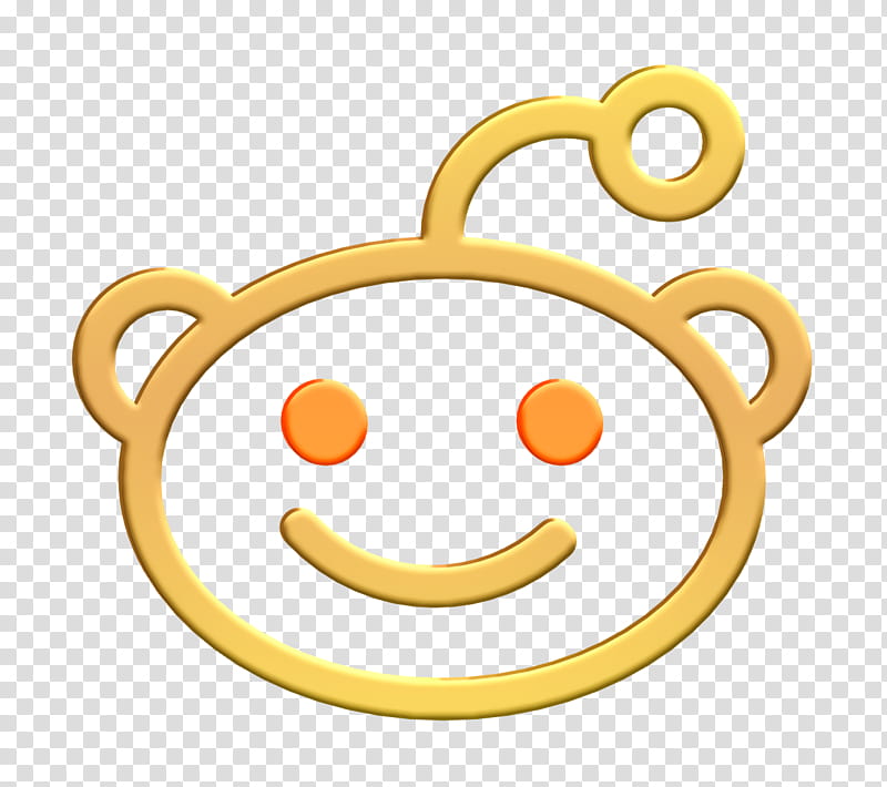 Reddit icon Social Media Logos icon, Emoticon, Facial Expression, Smile, Yellow, Smiley, Happy, Symbol transparent background PNG clipart