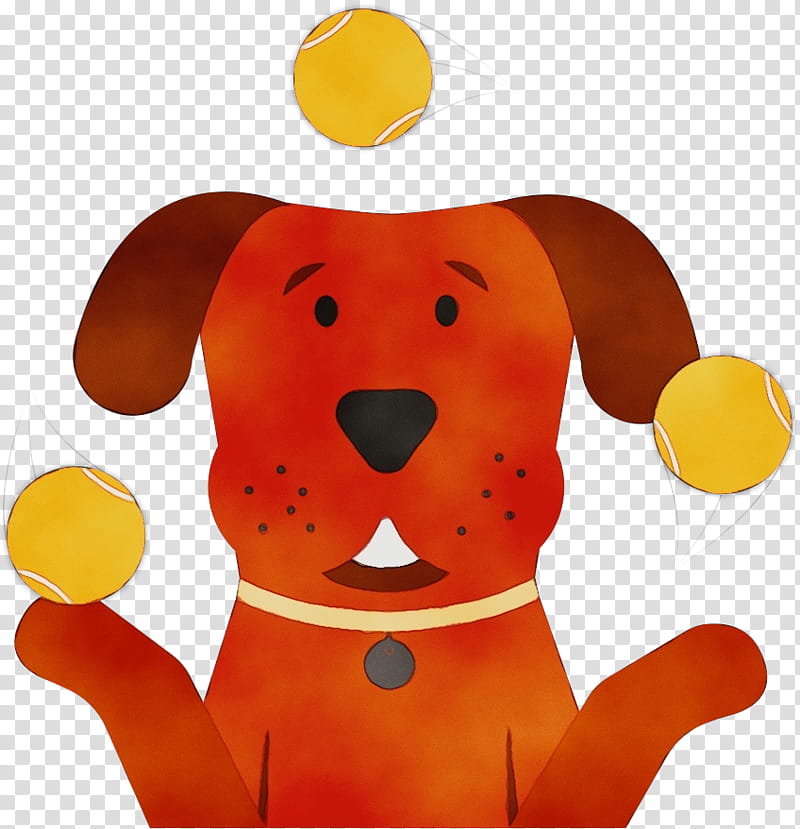 Orange, Watercolor, Paint, Wet Ink, Snout, Stuffed Toy, Puppy, Nonsporting Group transparent background PNG clipart