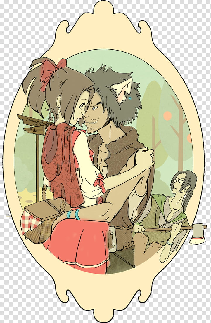 SamuraiChamploo Red Riding Fuu, anime characters painting on oval frame illustration transparent background PNG clipart