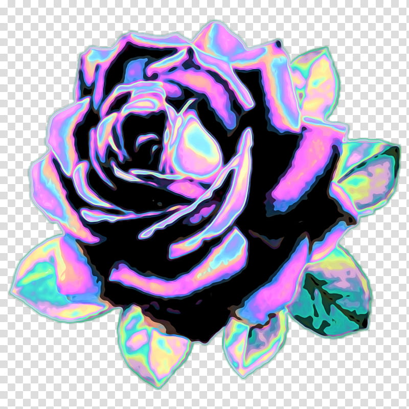 Flowers, Vaporwave, Logo, Aesthetics, Rose, Rose Family, Garden Roses, Purple transparent background PNG clipart