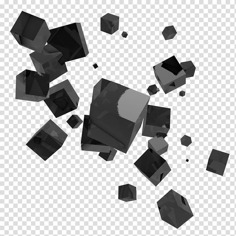 Cubes , black and gray D cube illustration transparent background PNG clipart