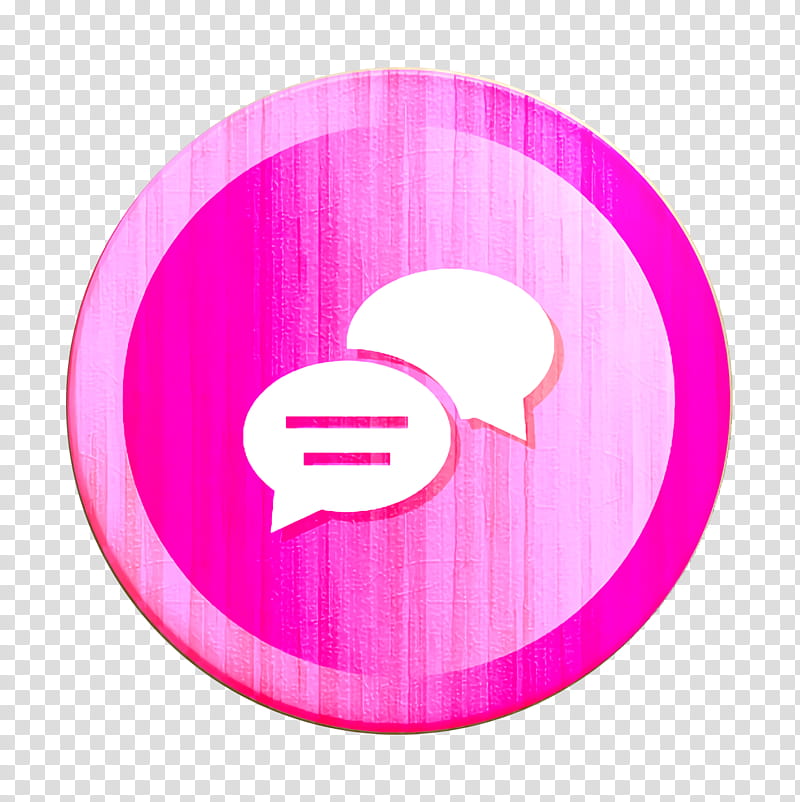 bubbles icon chat icon comments icon, Discussion Icon, Speech Icon, Talk Icon, Pink, Circle, Magenta, Logo transparent background PNG clipart