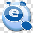 Powder Blue, round white and blue E logo transparent background PNG clipart