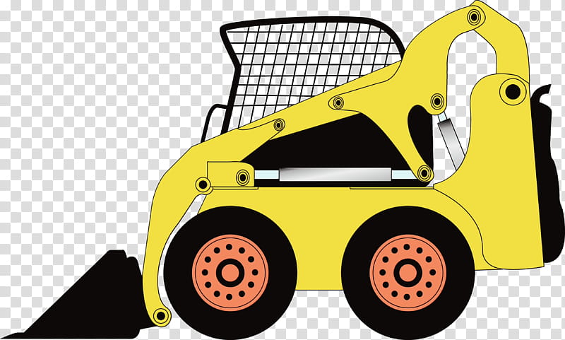 Car Design Yellow Vehicle Electric motor, Watercolor, Paint, Wet Ink, Construction Equipment, Riding Toy transparent background PNG clipart