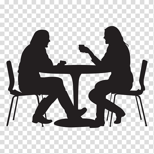 Interview, Table, Dining Room, Chair, Silhouette, Furniture, Conversation, Sitting transparent background PNG clipart