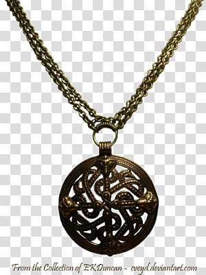 Vintage Viking Shield Necklace, round silver-colored pendant necklace transparent background PNG clipart thumbnail