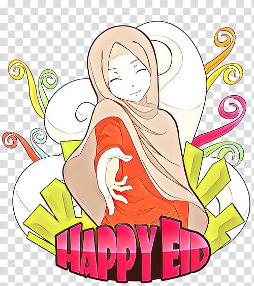 Eid Mubarak Animation, Eid Alfitr, Eid Aladha, Muslim, Cartoon, Ramadan, Holiday, Hijab transparent background PNG clipart