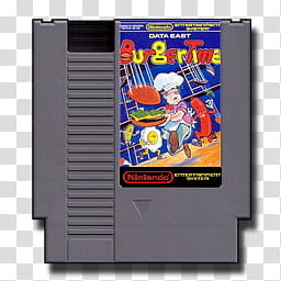 Roms Cartridge Icons , NES, Burger Time transparent background PNG clipart