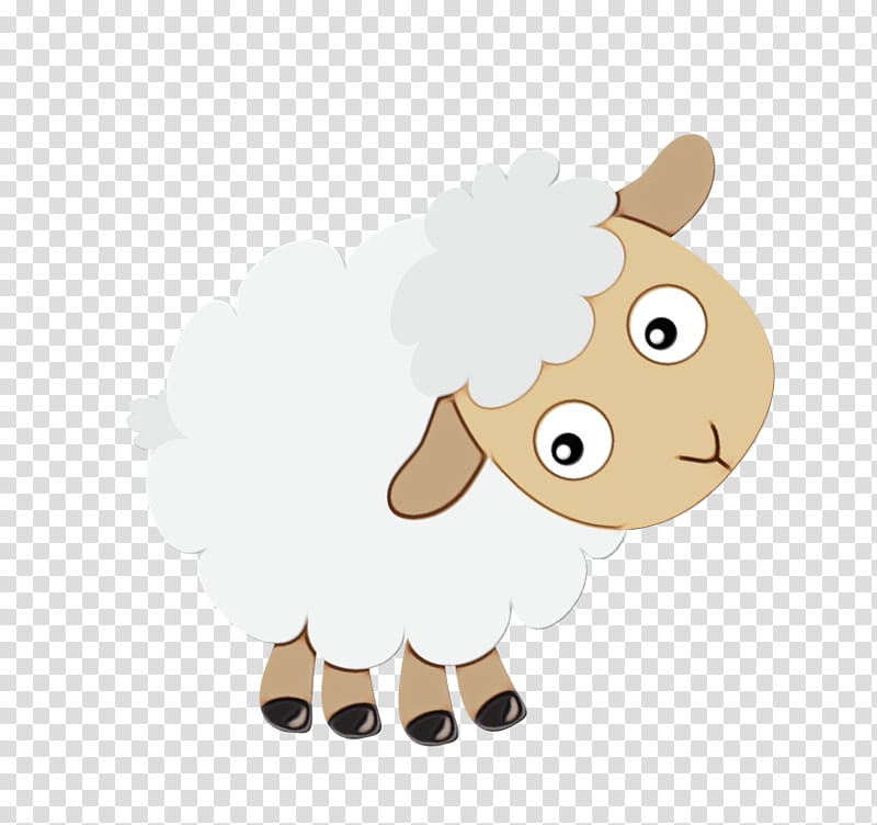 cartoon sheep sheep nose, Watercolor, Paint, Wet Ink, Cartoon, Snout, Animation, Goatantelope transparent background PNG clipart