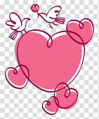 hermosos, pink heart illustration transparent background PNG clipart