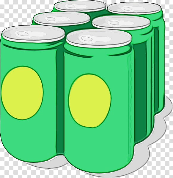 green beverage can cylinder, Watercolor, Paint, Wet Ink transparent background PNG clipart