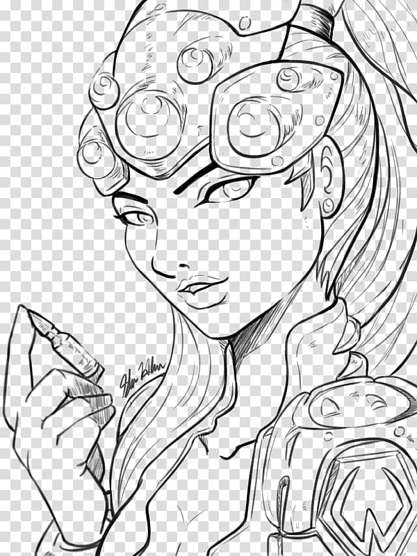 MY Widowmaker Lineart transparent background PNG clipart