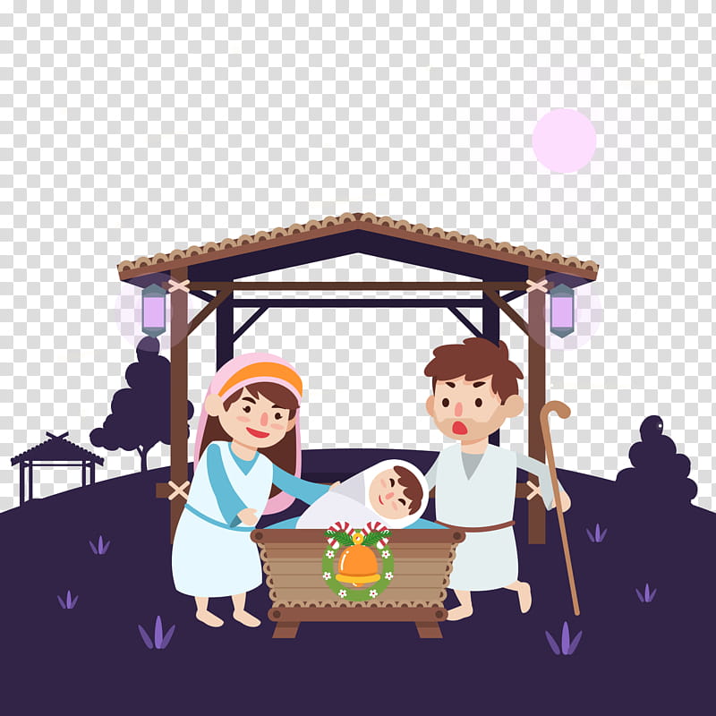 Drawing Of Family, Nativity Of Jesus, Infant, Birth, Cartoon, Child, Christmas Day, Childbirth transparent background PNG clipart