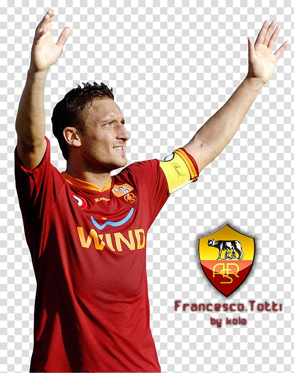 Totti Render, man raising two hands transparent background PNG clipart