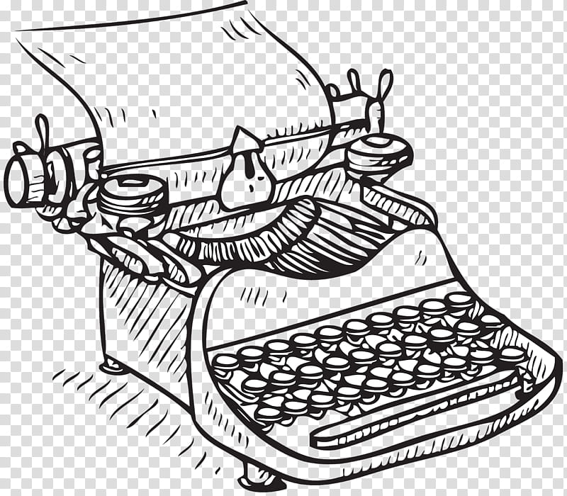 Book Drawing, Typewriter, Doodle, Poster, Printmaking, Line Art, Office Equipment, Coloring Book transparent background PNG clipart