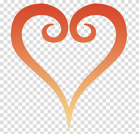 orange and yellow heart transparent background PNG clipart