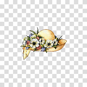 , hat with flowers transparent background PNG clipart