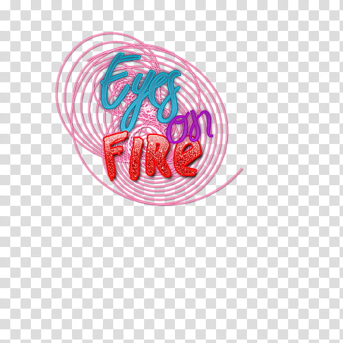 Eyes on Fire text transparent background PNG clipart