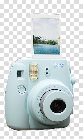 , white Fujifilm instant camera transparent background PNG clipart