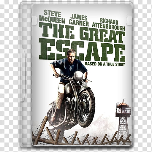 Movie Icon Mega , The Great Escape, The Great Escape DVD case illustration transparent background PNG clipart