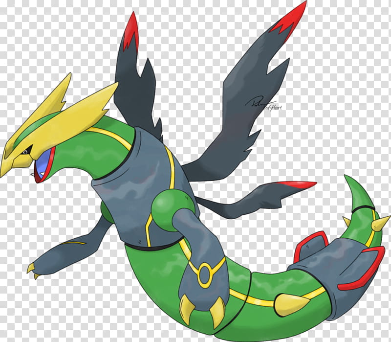 Shiny mega rayquaza render transparent background PNG clipart